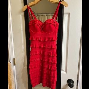 Guess red sweater dress
